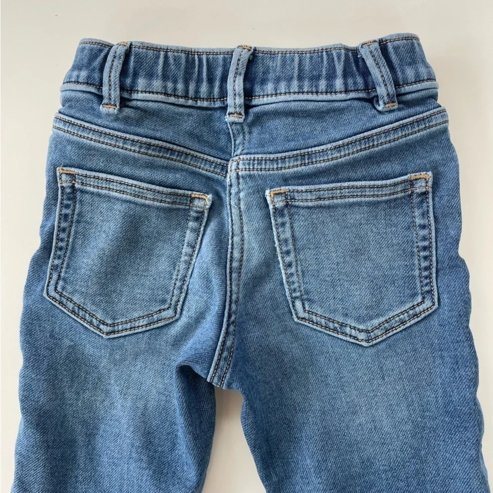 J.Crew Crewcuts Girls Navy White Striped Jeans Outfit LOT OF TWO Size XS, 4/5